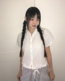 Minz Frill Puff Short Sleeve Shirt
