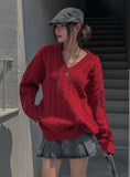 Little V-neck Cable Knit