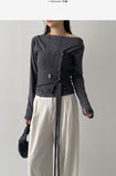Button Ribbed Layered Tube Top