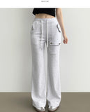 Side Pocket Semi Bootcut Banding Pants