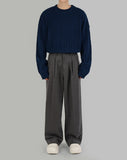 Wool Pintuck Wide Slacks