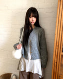 Dean Two Button Round Neck Wool Cardigan