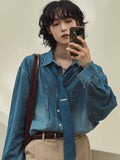 Big pocket gras denim shirt