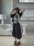 Root Stitch Cargo Bermuda Denim Pants