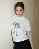 Ruffle Ribbon Crop TEE
