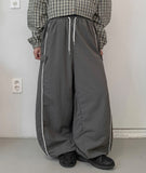 [Unisex] Fileden Track Nylon Banding Wide Pants