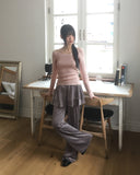 Winco Velvet Tiered Layered Skirt Pants