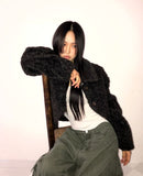 Dri Collar Fur Fluffy Jacket