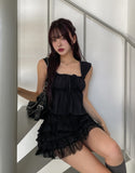Mary's ribbon shirring crop blouse