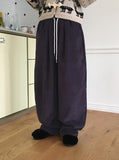 Nucci Corduroy Banding Long Wide Pants