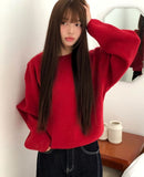 Duty round long-sleeved knit