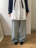 [BAONHAUS] Motren Stripe Linen Banding Pants