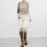 Mijeune Fringe Sleeveless Knitwear