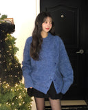 Polup wool slit button knit