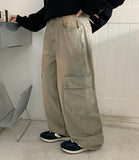 [unisex] Quarren vintage washed cargo denim pants