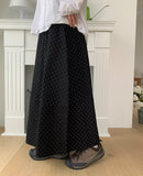 Dopuni Dot Banding Long Skirt