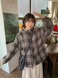 [unisex] Nacui Fleece Brushed Check Over Shirt