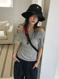 HAZE OFF SHOULDER HALF T