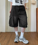 [Unisex] Filkan Denim Cargo Bermuda Pants