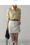 Fringe Denim Mini Skirt