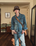 Crying western crop denim jacket