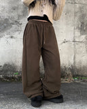 [1+1][Plan/Two Way] Poa Winter Brushed Corduroy Side Pin Tuck Training Pants