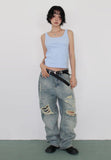 VINTAGE DESTROYED DENIM