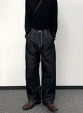 Roll Up Down Wide Denim Pants Regular Ver