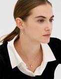 Champagne Moon Dew Drop Silver Darling Earrings