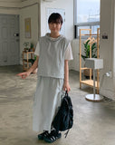 Chua Hood Vest Skirt Set