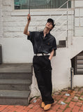 Mute Dyeing Wide Cargo Pants