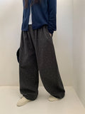 [BAONHAUS] Timder Cotton Wide Banding Flower Pants