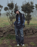 [U-DENIM] 5 Colors Ripped Jeans Wide Denim Pants