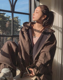 Dove Snap Two-Way Hooded Zip-Up