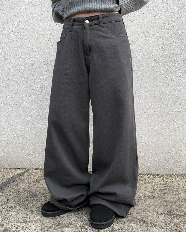 【Anyone more】[A/M] Ket Back Bijo Autumn Wide Pants Anyone more (エニワンモア) - [A/M]ケットバックビジョ秋ワイド