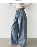 Cut Line Vintage Balloon Wide Denim Pants