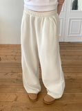 Uno brushed golden corduroy long wide pants