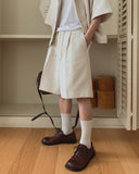 Bound Tweed Banded Bermuda Pants