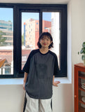 [unisex] Teennob Number Printing Color Matching Over Short Sleeve Tee