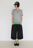 SOFT LONG V-NECK TEE