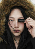 [ EEUN MADE ] Tree Hotfix Double Fur Hood Zip-Up
