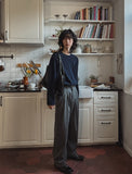 Izu brushed two-tuck slacks