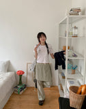 Cose Ribbon Cropped Short Sleeve Tee