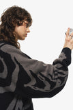 [2-WAY] Skull Bone Knit Zip-up