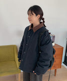 [unisex] Yuhita Two-Way String Corduroy Color Matching Collar Padding Jumper