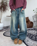 Ravid Balloon Track Denim Pants