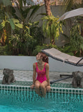 Pick Colorful Back Slit Monokini