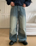 Deanb parachute wide denim pants