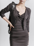 Twist One Piece Cardigan Set