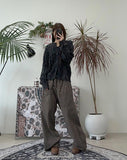 Lahen Cable Dyeing Damage Cardigan